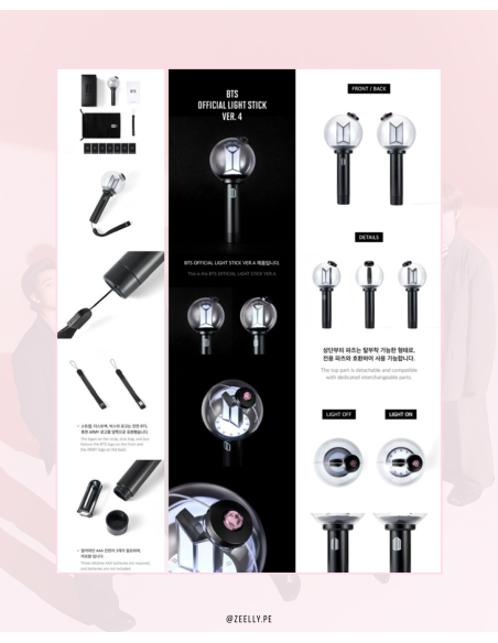 BTS Lightstick  -  Army Bomb versión 4 | Zeelly K-pop Perú