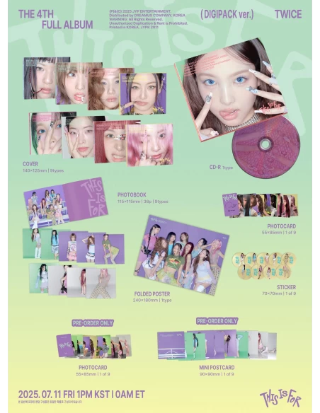 TWICE – This Is For Digipack Ver. | Miembro a Elegir | Álbum K-pop Original