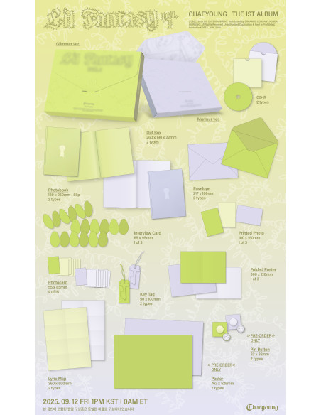 CHAEYOUNG - THE 1ST ALBUM LIL FANTASY vol.1 - Glimmer / Murmur ver.